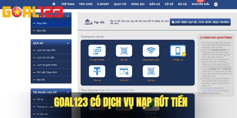 Dịch vụ thanh toán tại trang tiện lợi