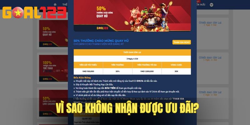 Không nhận được ưu đãi hãy liên hệ nhân viên giải thích